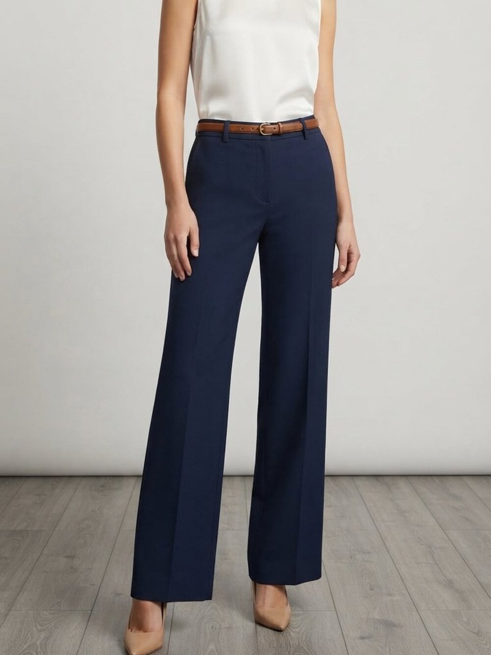Worthington Navy Blue Wide Leg Dress Pants – Women’s Size 2P